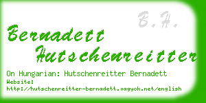 bernadett hutschenreitter business card